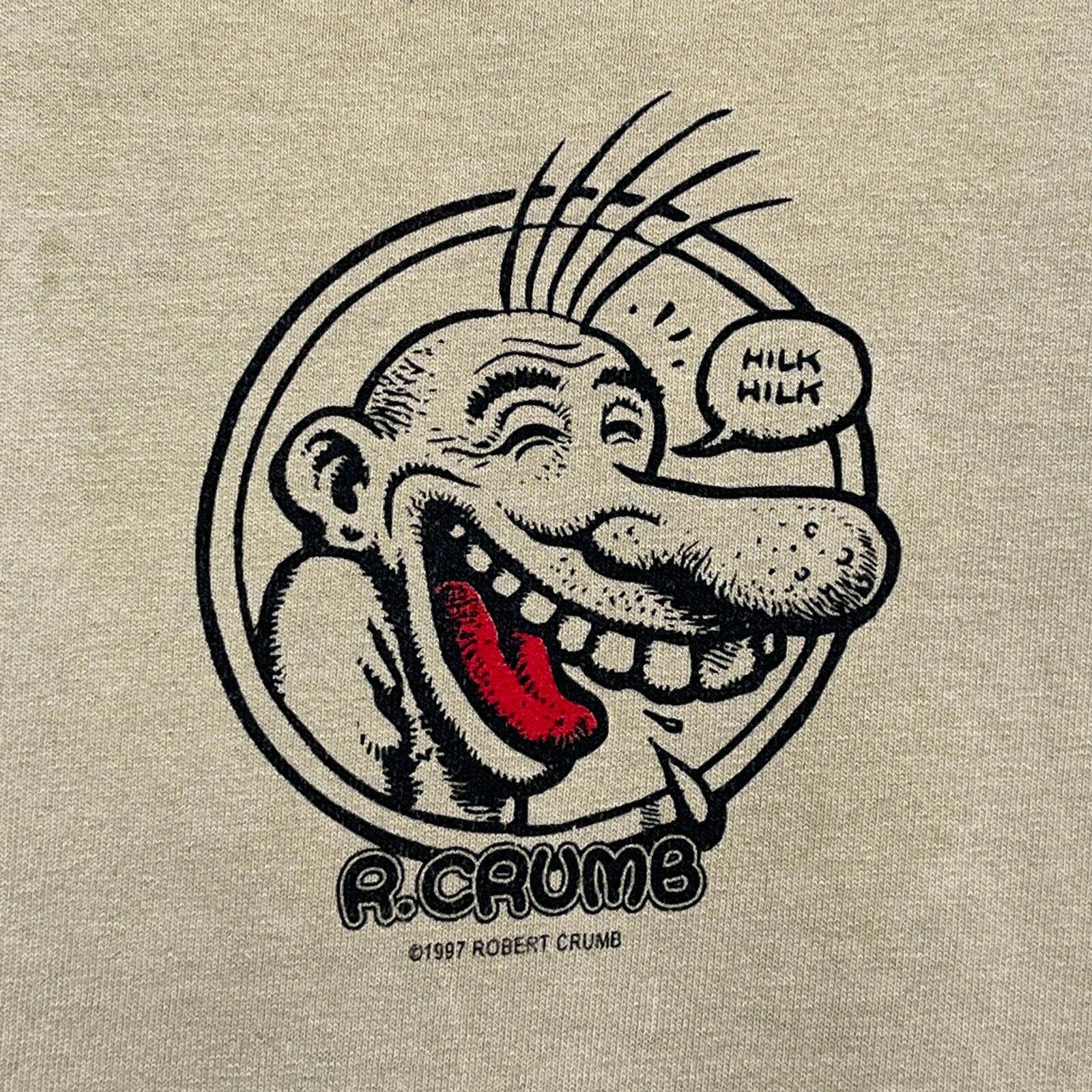 Vintage 1997 Robert Crumb T-shirt Size XL Mr Natural Print Front Back ...
