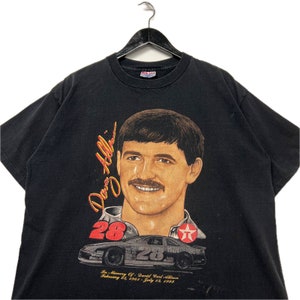 Vintage 90s David Carl Allison Racing Nascar Black T-Shirt Size XL Memorial