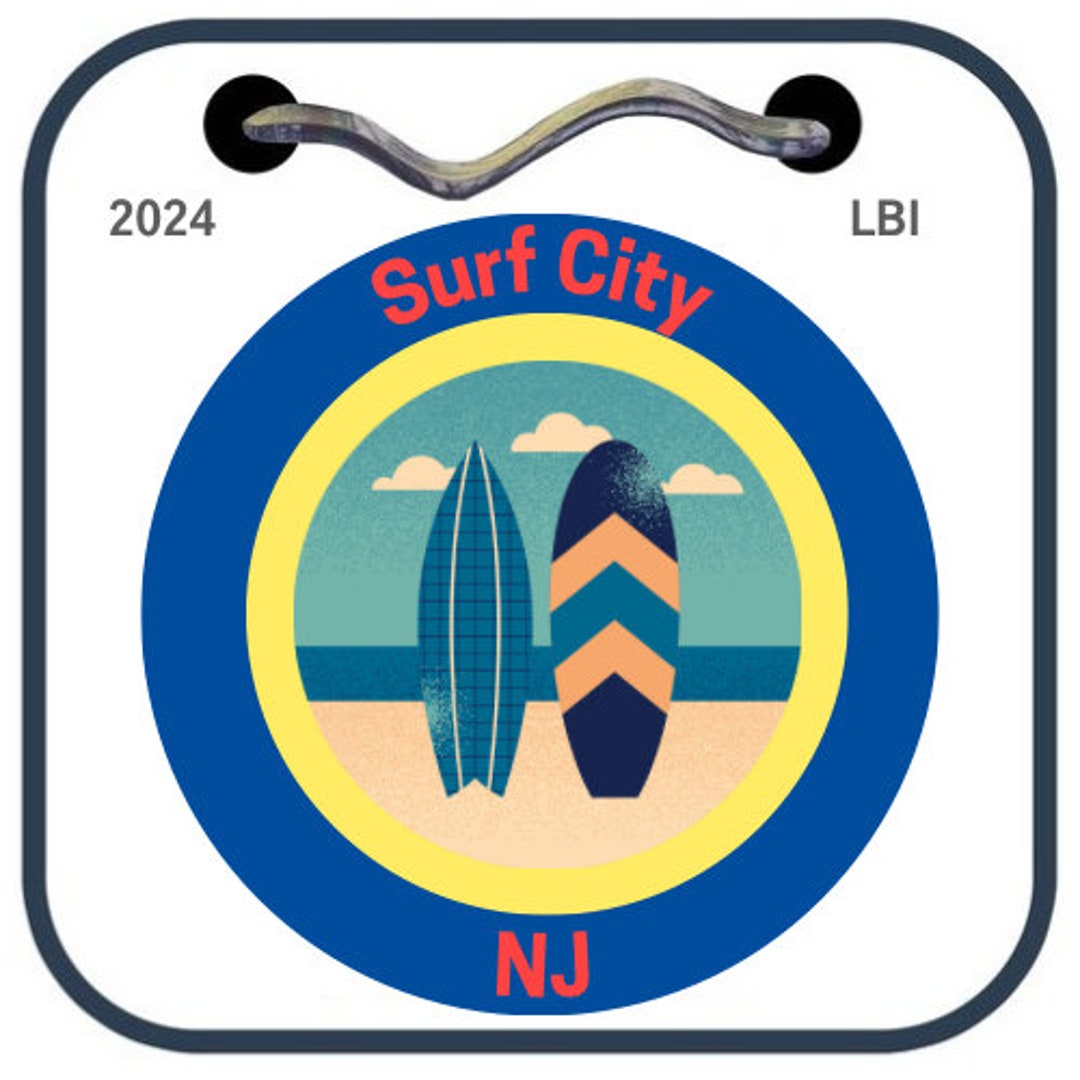 NJ Beach Tags Corkback Coaster CHOOSE 4 Etsy