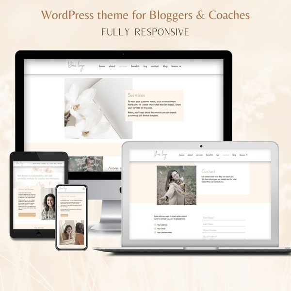 WordPress theme for Bloggers & Coaches | Create Your Website Easily | Build with Elementor Pro | SEO-Friendly and Feminine