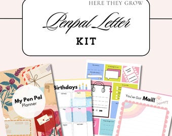 Pen Pal Planner Kit: Printable Letter Templates (Digital Download A4 Size)
