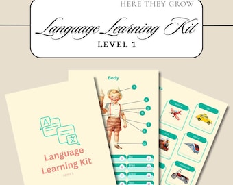 Language Learning Kit: Beginner Vocabulary & Grammar (Digital PDF)