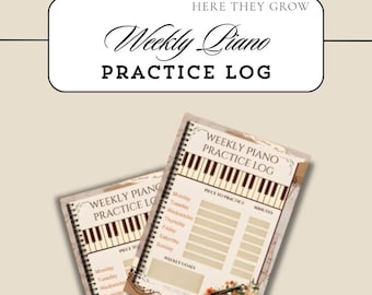 Weekly Piano Practice Log