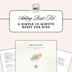 Sibling Conflict Resolution Cards | Kids Reset Kit Printable | Calm Parenting Tools, Emotional Regulation, Conflict Resolution for Kids, PDF