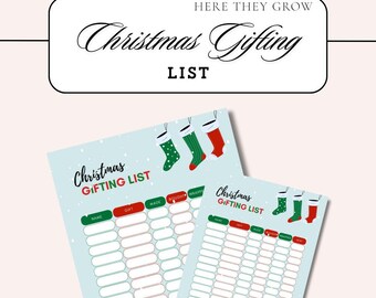 Printable Christmas Gift List Planner (A4)