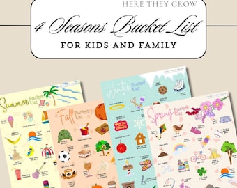 4 Seasons Bucket List Bundle for Kids and Families
