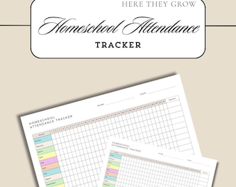 Kids Homeschool Attendance Tracker