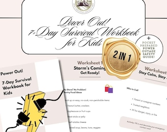 Kids' Power Outage Survival Workbook + Safety Guide (Digital Download)