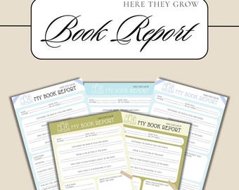 Printable Kids Homeschool Book Report Worksheet Template