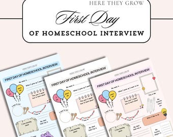 First Day of Homeschool Interview