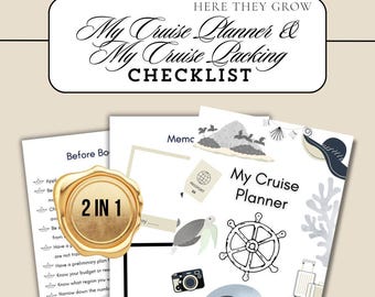 2-in-1 Cruise Planner & Packing List: Printable Travel Checklist (PDF)