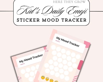 Kid's Daily Emoji Sticker Mood Tracker