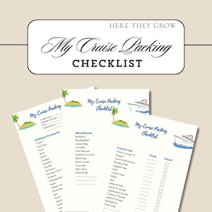 Cruise Packing Checklist: Printable Travel Organizer (A4 PDF)