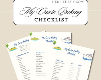 Cruise Packing Checklist: Printable Travel Organizer (A4 PDF)