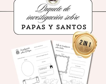 Paquete de Investigación 2 en 1: Papas y Santos