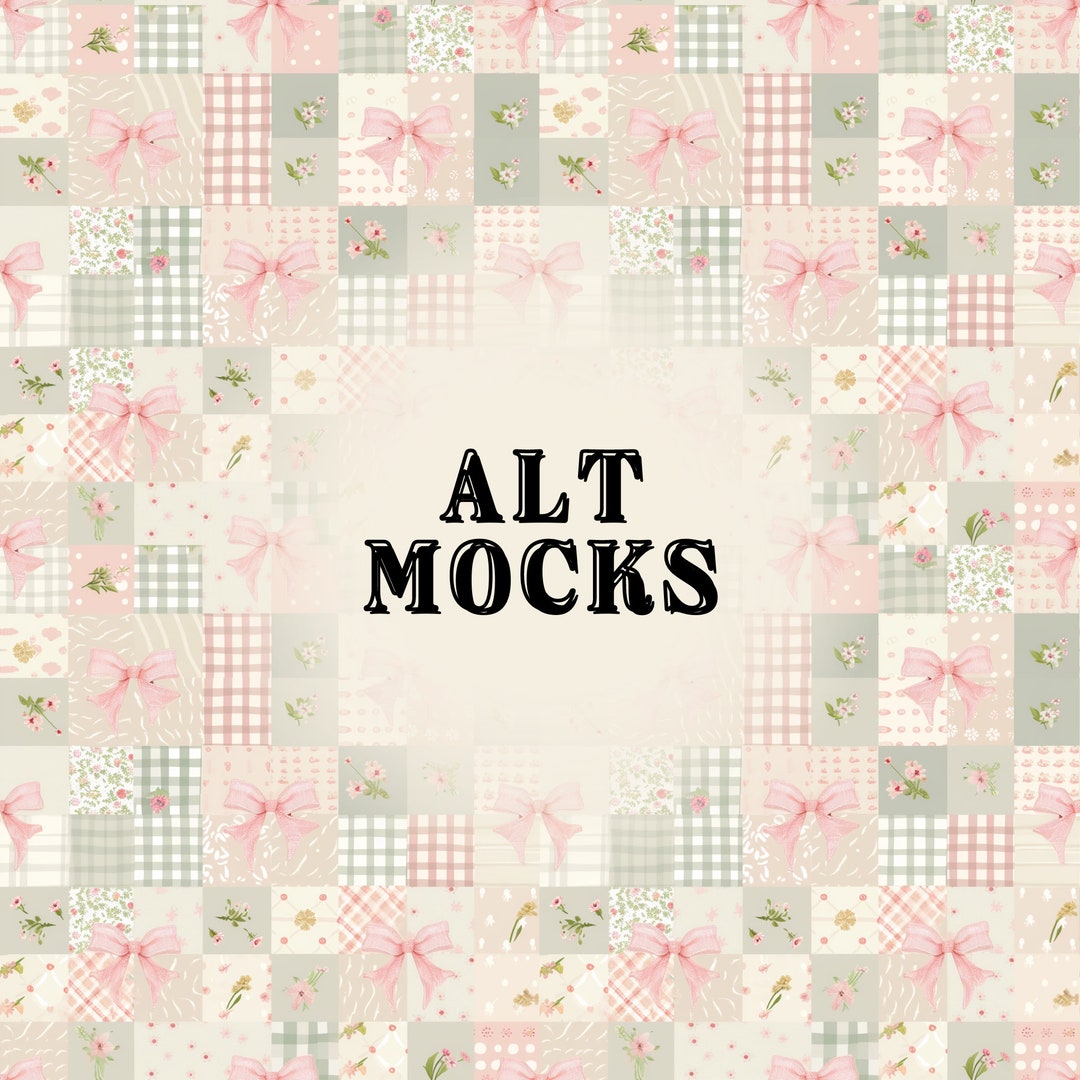 Coquette Pink Ribbon Bow Quilted Seamless Pattern PNG File Trendy ...