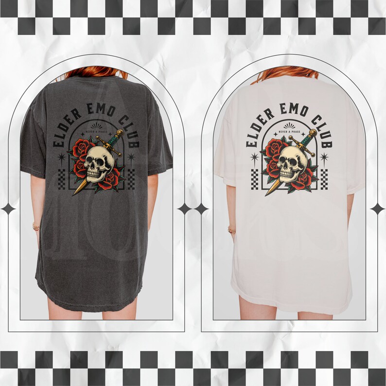 Elder Emo Kid PNG Blegh Goth Alt Design POD Sublimation Design Trendy ...