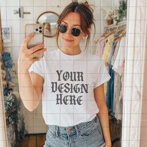 White Comfort Colors 1717 Mockup C1717 Lifestyle Mock Tshirt Streetwear Mockup Pinterest Aesthetic Influencer Mockup Trendy Y2k Summer Shirt