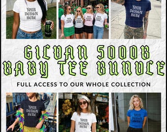 Gildan 5000b Baby Tee Mockup Bundle Entire G5000b Collection Bundle Lifetime Access Mock Up Store