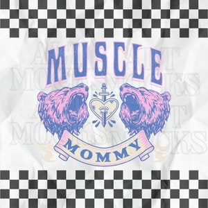 Muscle Mommy PNG Pump Cover Arquivo POD Design de sublimação Trendy Gym Girl Workout Design Download digital Imprimir sob demanda Design de camisa popular