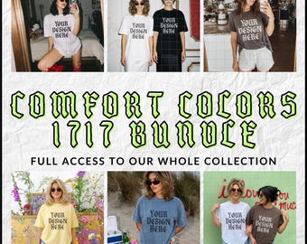 Comfort Colors 1717 Mockup Bundle Entire C1717 Collection Bundle Lifetime Access Mock Up Store CC1717 Front and Back