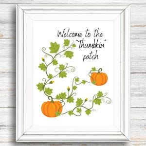 Thumbkin patch printable, thumbprint pumpkin craft, fall craft for kids, halloween thumb print art, daycare fall craft, preschool craft