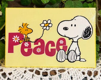 Snoopy and Woodstock home decor blocks