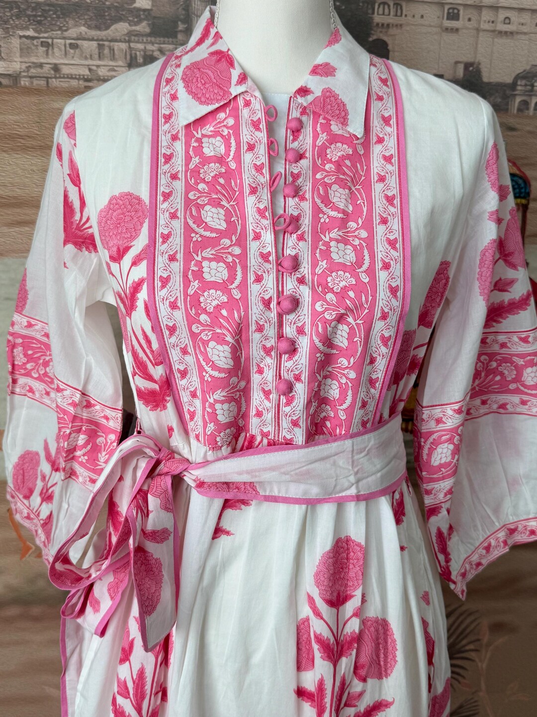 Pink Floral Spring Dress main image 1