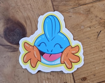 Mudkip Clear Vinyl Sticker