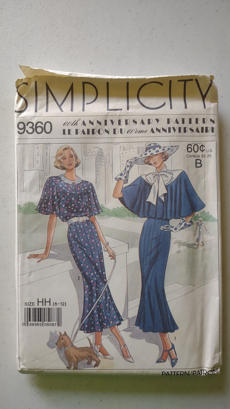 Vintage Simplicity 60th Anniversary 1930s Misses Day Dress Pattern ...