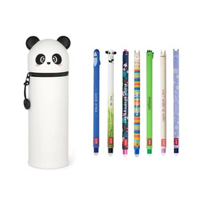 Trousse École 2 En 1 En Silicone Souple - Pot à Crayons Rétractable - Motif Tigre - Pour Filles Et Garçons