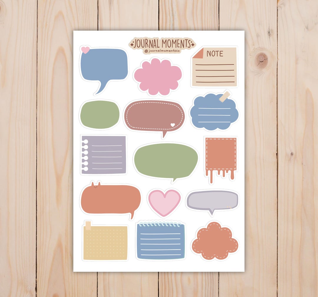 Functional Notes Sticker Sheet, Planner Stickers, Bullet Journal ...