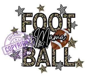 Football mama camo checkered png