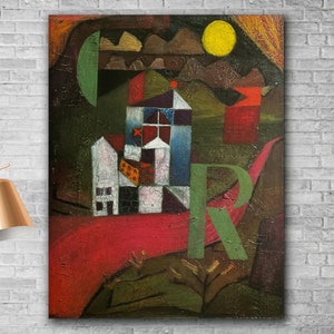 Paul Klee Villa R Canvas Print: Modern Expressionism Art