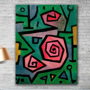 Paul Klee Heroic Roses Print: Expressionist Canvas Art
