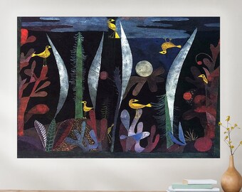 パウル・クレー：黄色い男の肖像（1921年）美術館品質のロールド