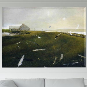 Impression sur toile aéroportée Andrew Wyeth : reproduction artistique