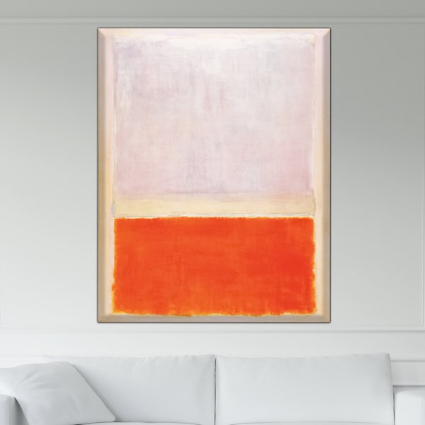 Mark Rothko: No. 8 Lilac and Orange Over Ivory, 1955 by Mark Rothko, Rothko print, Rothko Wall Art,Rothko Canvas Print,American Abstract Art