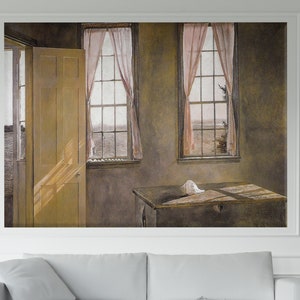 Impression sur toile « Her Room » d&#39;Andrew Wyeth : reproduction artistique
