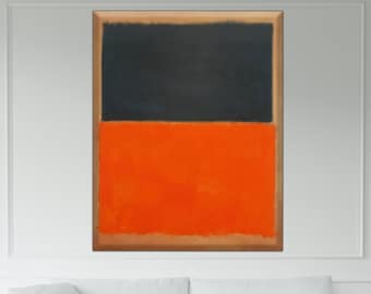 Mark Rothko, zielona mandarynka, wydruk na płótnie, nowoczesna abstrakcyjna dekoracja ścienna