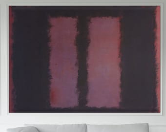 Mark Rothko: Black on Maroon Canvas Print - Abstract Expressionist Wall Art