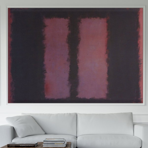 Mark Rothko: Black on Maroon, 1958 by Mark Rothko, Rothko print, Rothko Wall Art, Rothko Canvas Print, American Abstract Art, Gift Home