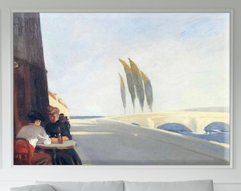 Edward Hopper, Catmota Le Bistro 1909, Hopper Home Decor, Hopper Canvas Print, Giclee Art Print Poster, Modern Canvas Art, Reproduction Art,