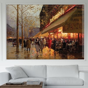 La Coupole Montparnasse Paris Druck: Edouard Leon Cortes Giclee Leinwandkunst