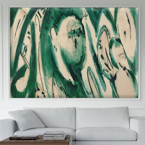 LEE KRASNER, "Portrait in Green" (1969), Lee Krasner Leinwanddruck, Dekorative Leinwand Kunst, Moderne Leinwand Kunst, Reproduktion, Geschenk für Zuhause."