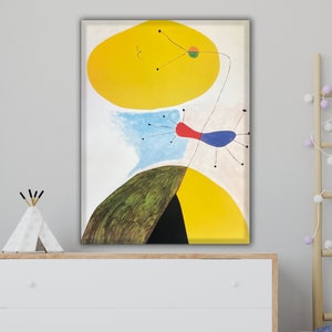 Joan Miro Exhibition Poster: Abstract Portrait, 1938 - Modern Art Print