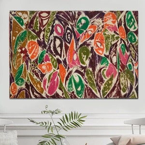 Lee Krasner Abstract Poles Wall, 1946, Lee Krasner Leinwanddruck, Dekorative Leinwandkunst, Moderne Leinwandkunst, Reproduktion, Geschenk für Zuhause