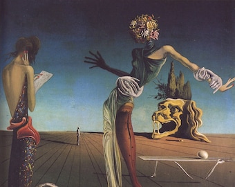 ダリの「記憶の固執」ポスター：シュルレアリスムの溶ける時計芸術