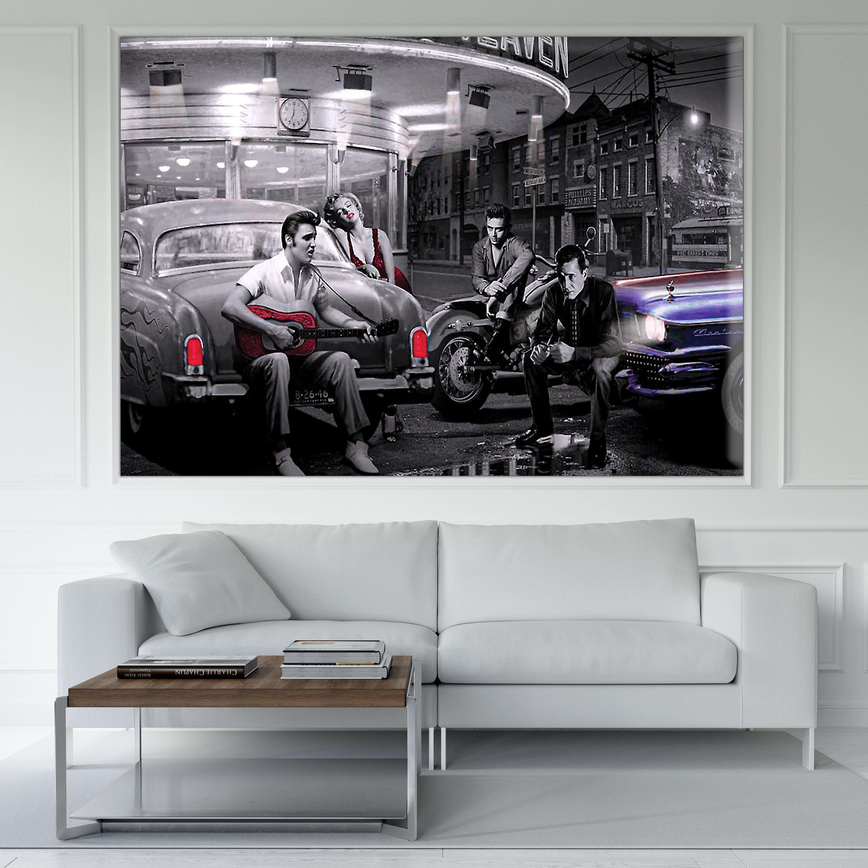 Marilyn Monroe Elvis Presley James Dean Cinema Legends Collage