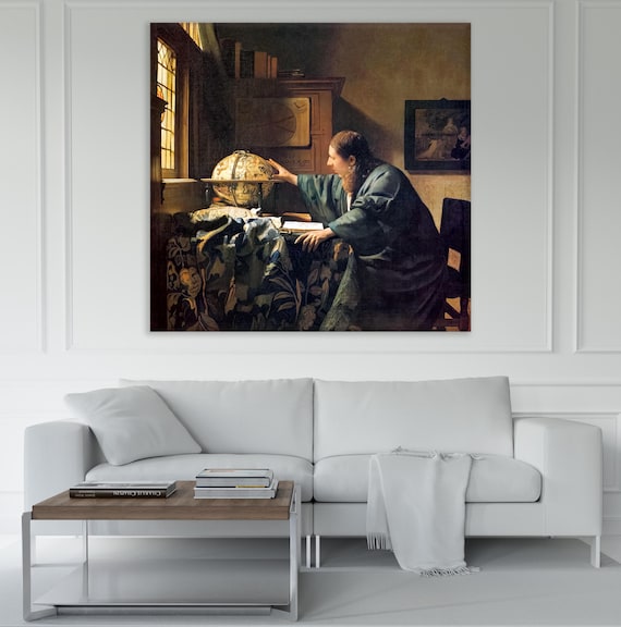 フェルメール：天文学者 キャンバスプリント - 複製画 - Etsy 日本